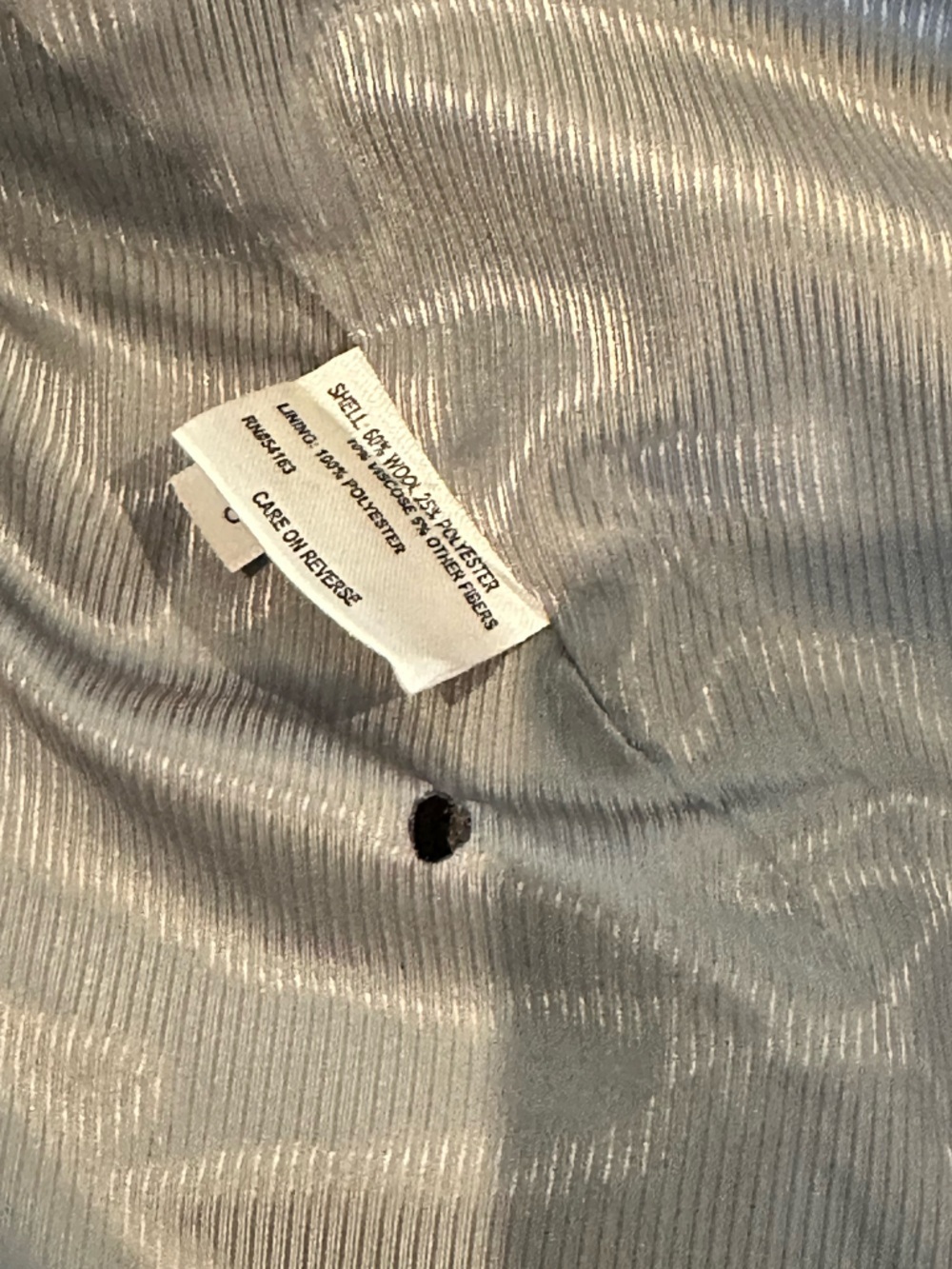 Calvin Klein Double-Breasted Pea Coat with Tie in Deep Plum Size 10 - Picture 4 of 7